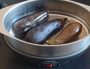 cuisson vapeur des aubergines