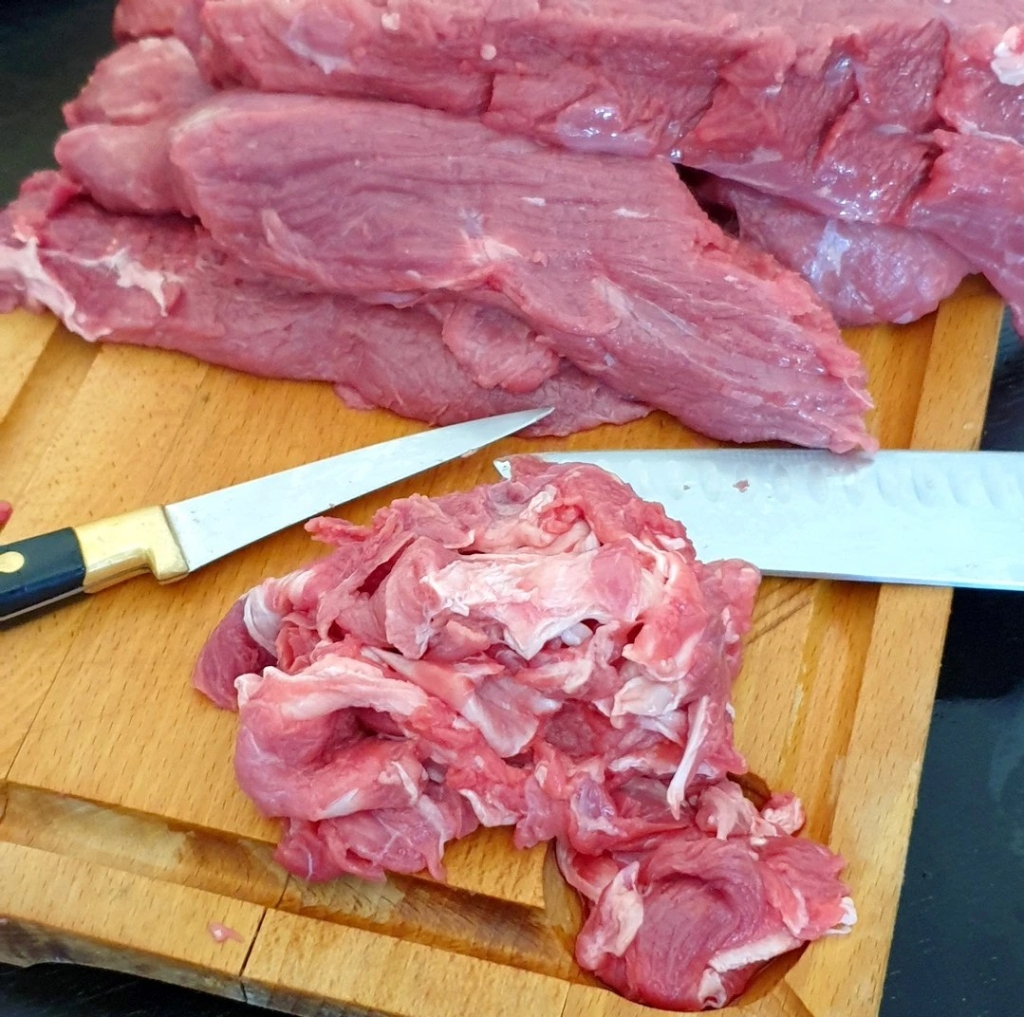préparation de la viande à beef jerky
