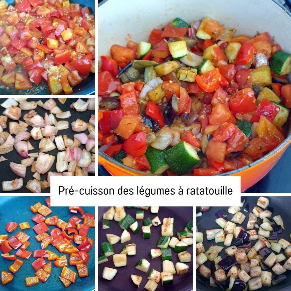 Pré-cuisson des légumes à ratatouille